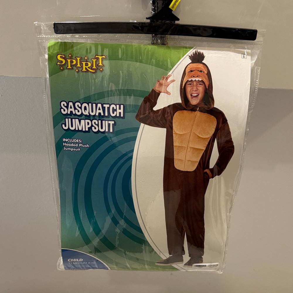 Spirit Brown Sasquatch Hooded Jumpsuit Costume